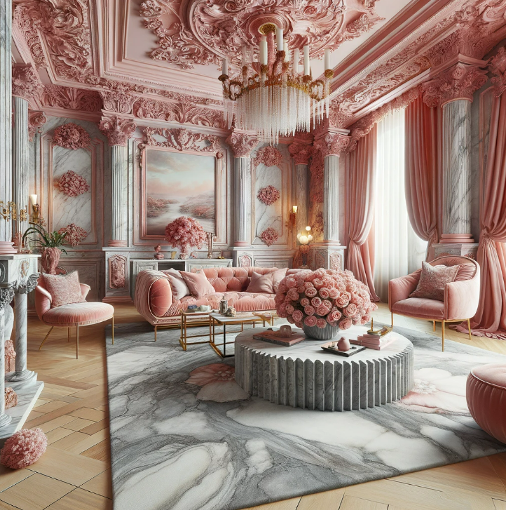 Розовый мрамор: пленительное искусство природы в дизайне
