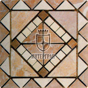 Геометрическая мозаика RMGM0174 от компании «ИНТЕРГРАН» | Изготовление мозаики из натурального камня