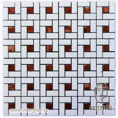 Мозаика микс RMMK0011 от компании «ИНТЕРГРАН» | Изготовление мозаики из натурального камня