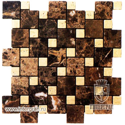 Мозаика микс RMMK0043 от компании «ИНТЕРГРАН» | Изготовление мозаики из натурального камня