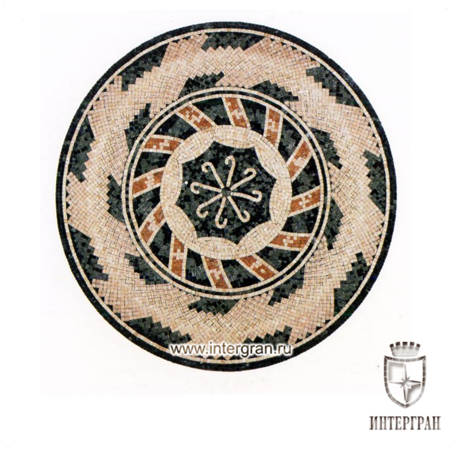Мозаичное панно RMKR0131 от компании «ИНТЕРГРАН» | Изготовление мозаики из натурального камня