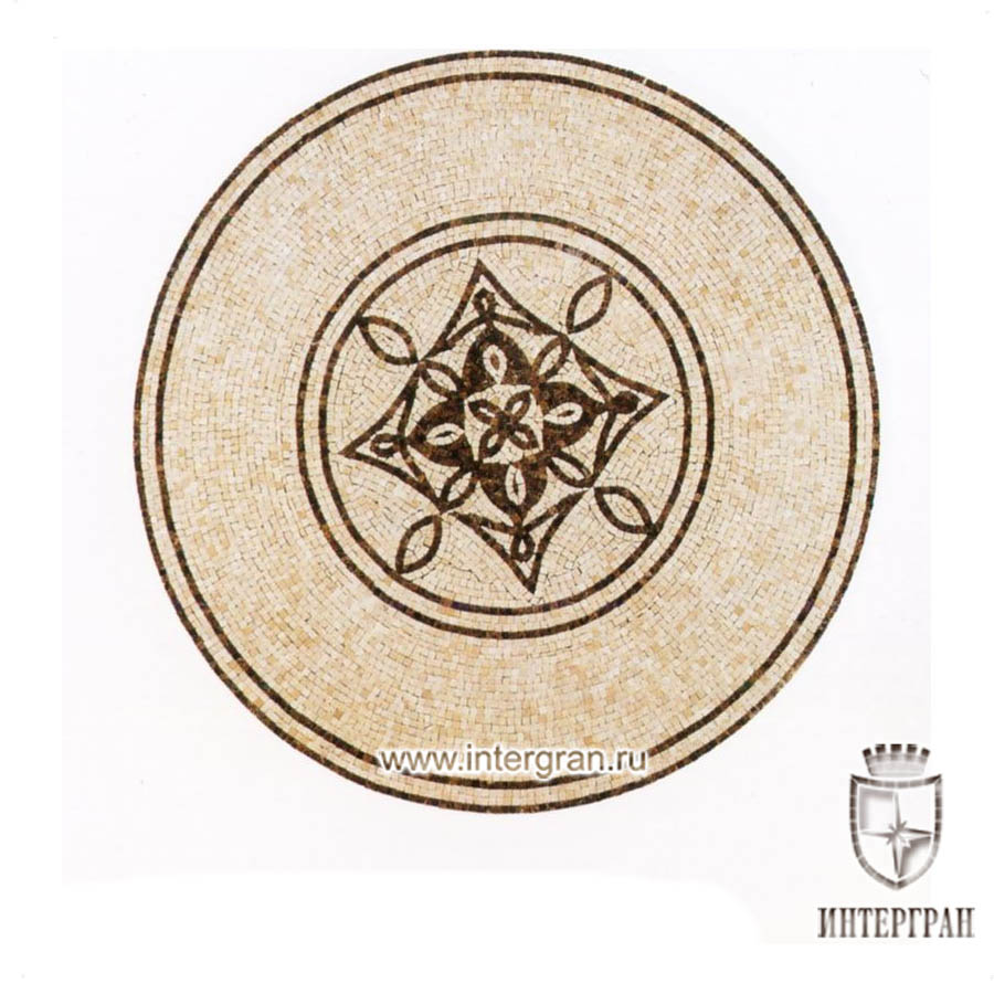 Мозаичное панно RMKR0143 от компании «ИНТЕРГРАН» | Изготовление мозаики из натурального камня