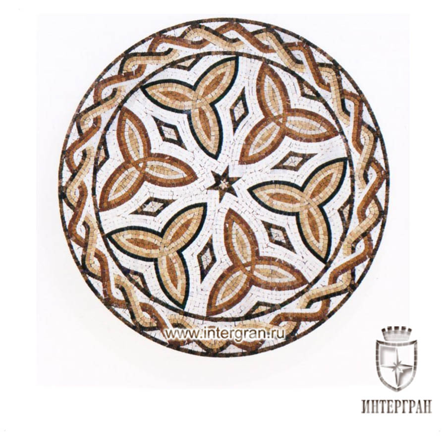 Мозаичное панно RMKR0154 от компании «ИНТЕРГРАН» | Изготовление мозаики из натурального камня