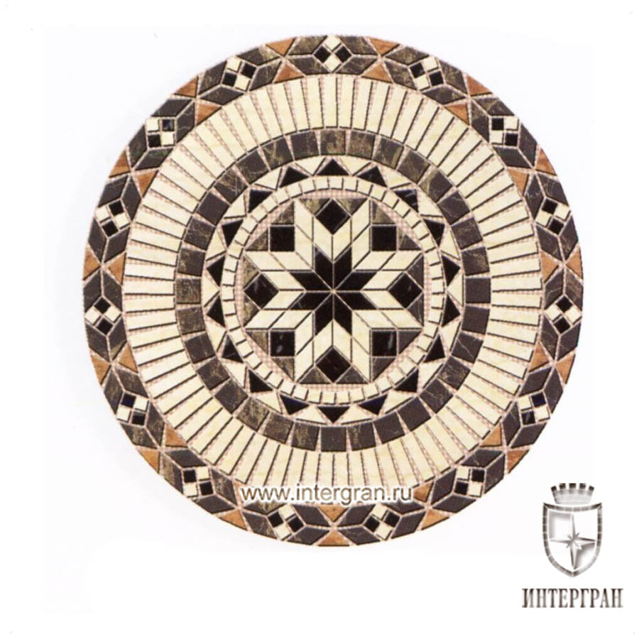 Мозаичное панно RMKR0159 от компании «ИНТЕРГРАН» | Изготовление мозаики из натурального камня
