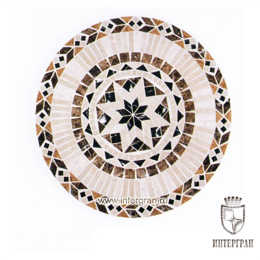Мозаичное панно RMKR0162 от компании «ИНТЕРГРАН» | Изготовление мозаики из натурального камня