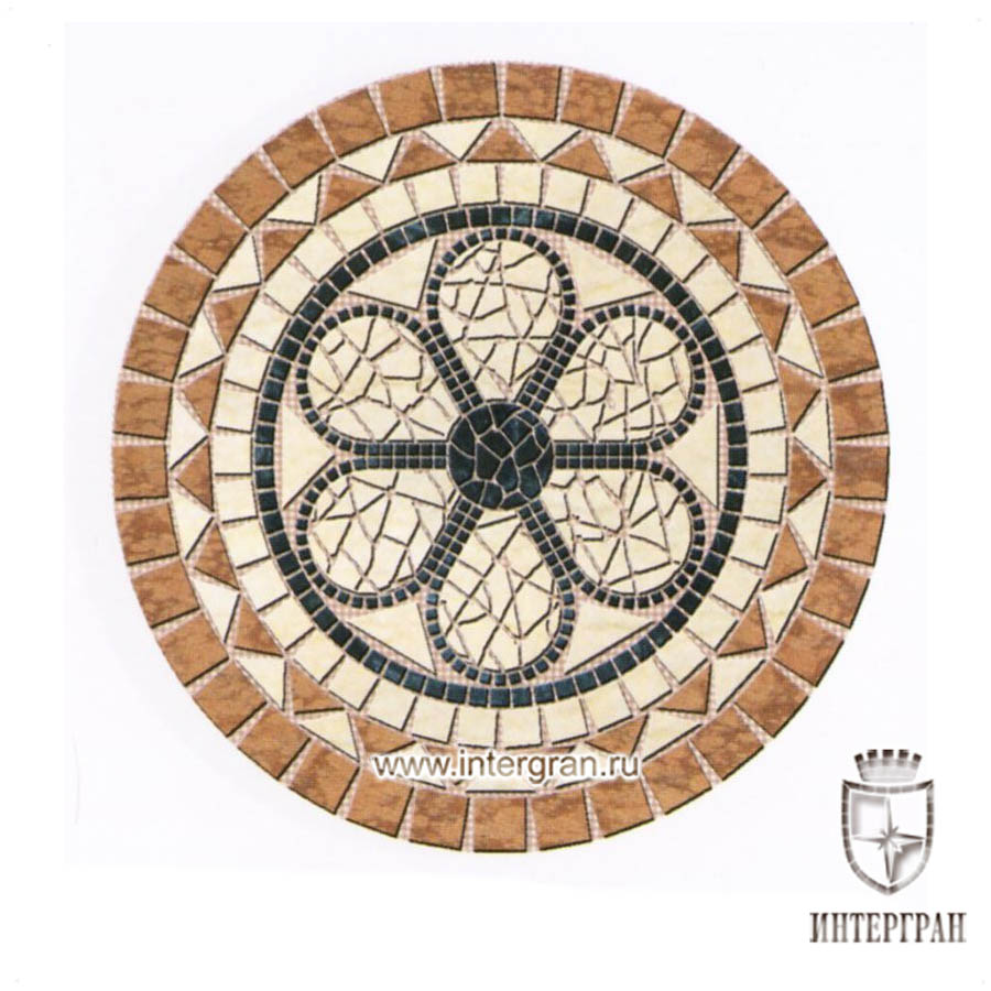 Мозаичное панно RMKR0164 от компании «ИНТЕРГРАН» | Изготовление мозаики из натурального камня