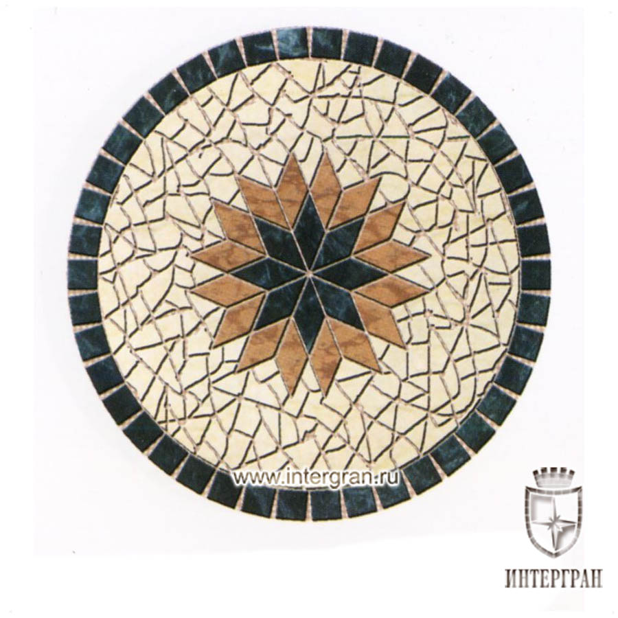 Мозаичное панно RMKR0167 от компании «ИНТЕРГРАН» | Изготовление мозаики из натурального камня