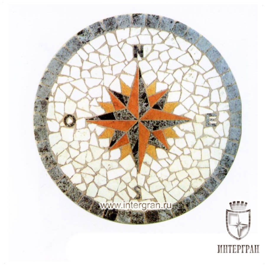 Мозаичное панно RMKR0168 от компании «ИНТЕРГРАН» | Изготовление мозаики из натурального камня