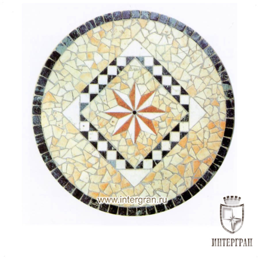 Мозаичное панно RMKR0169 от компании «ИНТЕРГРАН» | Изготовление мозаики из натурального камня