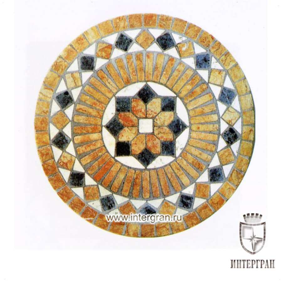 Мозаичное панно RMKR0170 от компании «ИНТЕРГРАН» | Изготовление мозаики из натурального камня
