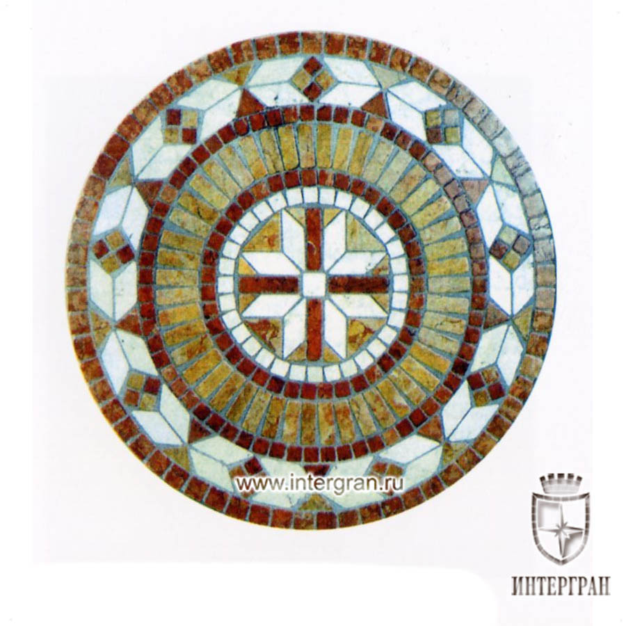 Мозаичное панно RMKR0173 от компании «ИНТЕРГРАН» | Изготовление мозаики из натурального камня