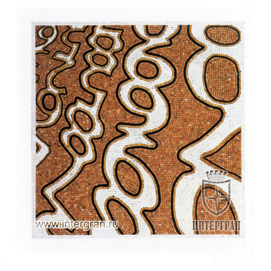 Мозаичный ковер RMKV0064 от компании «ИНТЕРГРАН» | Изготовление мозаики из натурального камня