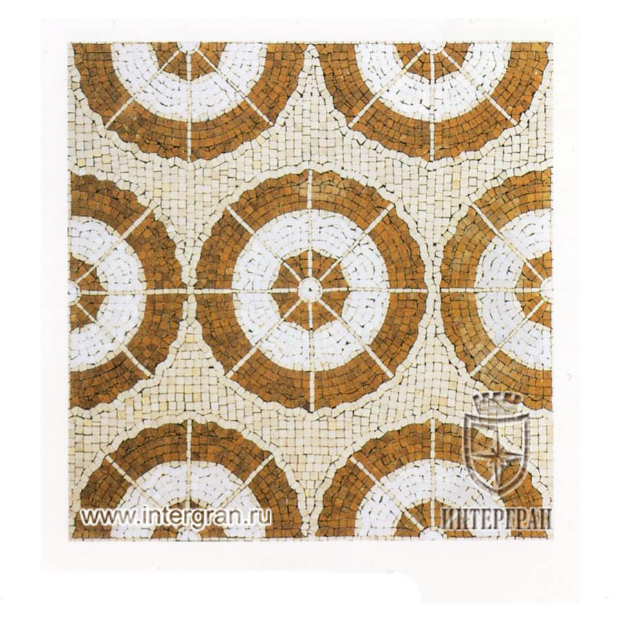 Мозаичный ковер RMKV0067 от компании «ИНТЕРГРАН» | Изготовление мозаики из натурального камня