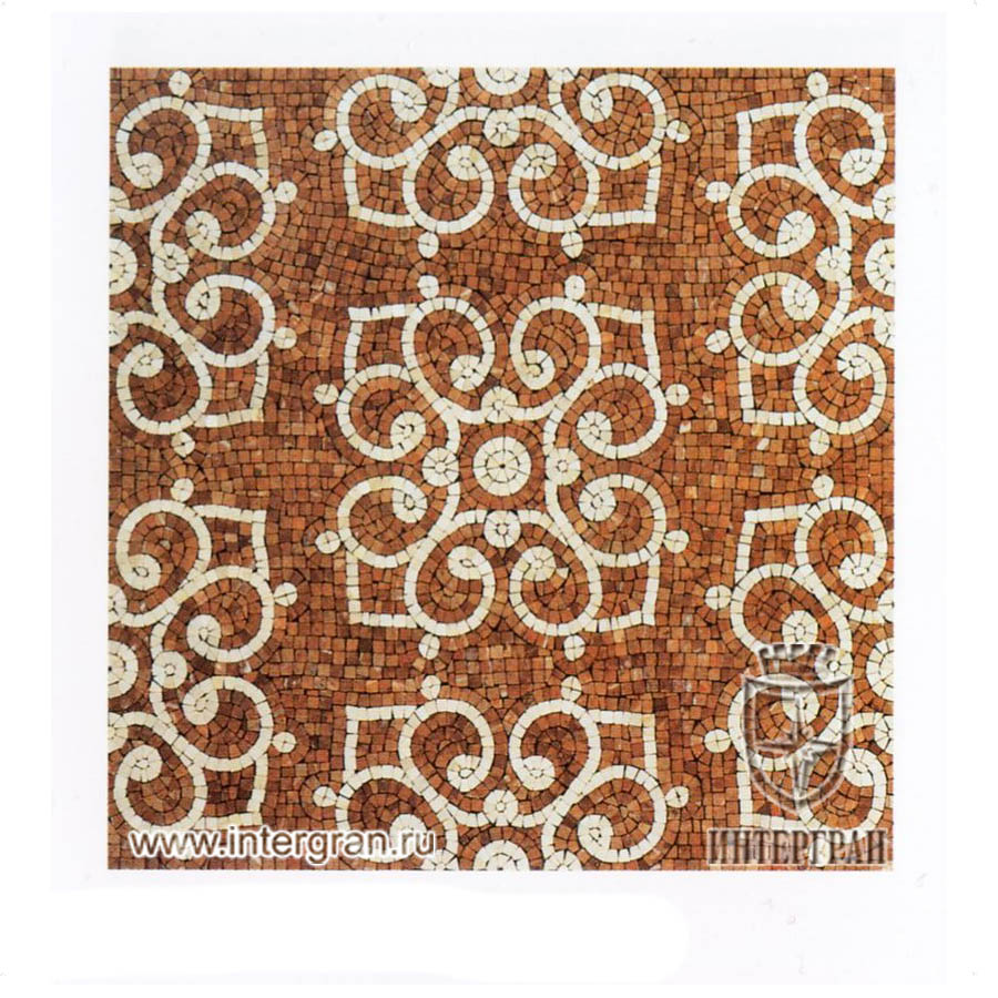 Мозаичный ковер RMKV0070 от компании «ИНТЕРГРАН» | Изготовление мозаики из натурального камня
