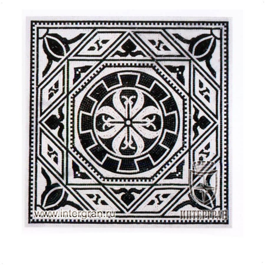 Мозаичный ковер RMKV0099 от компании «ИНТЕРГРАН» | Изготовление мозаики из натурального камня