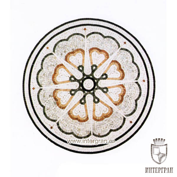 Мозаичное панно RMKR0120 от компании «ИНТЕРГРАН» | Изготовление мозаики из натурального камня