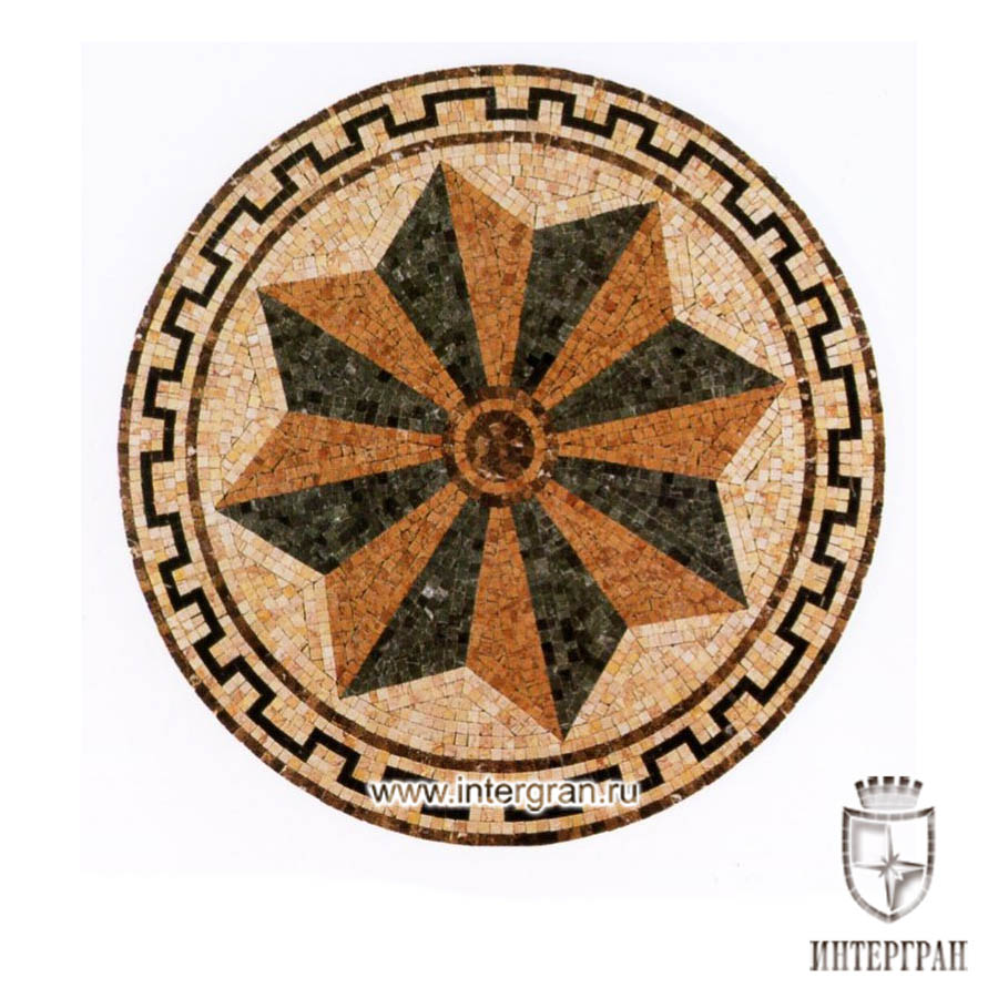 Мозаичное панно RMKR0121 от компании «ИНТЕРГРАН» | Изготовление мозаики из натурального камня