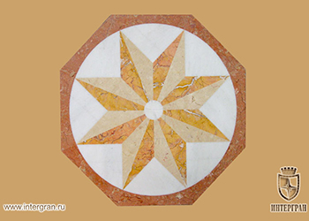 Панно из мрамора INT-0010 от компании «ИНТЕРГРАН» | Изготовление панно из натурального камня