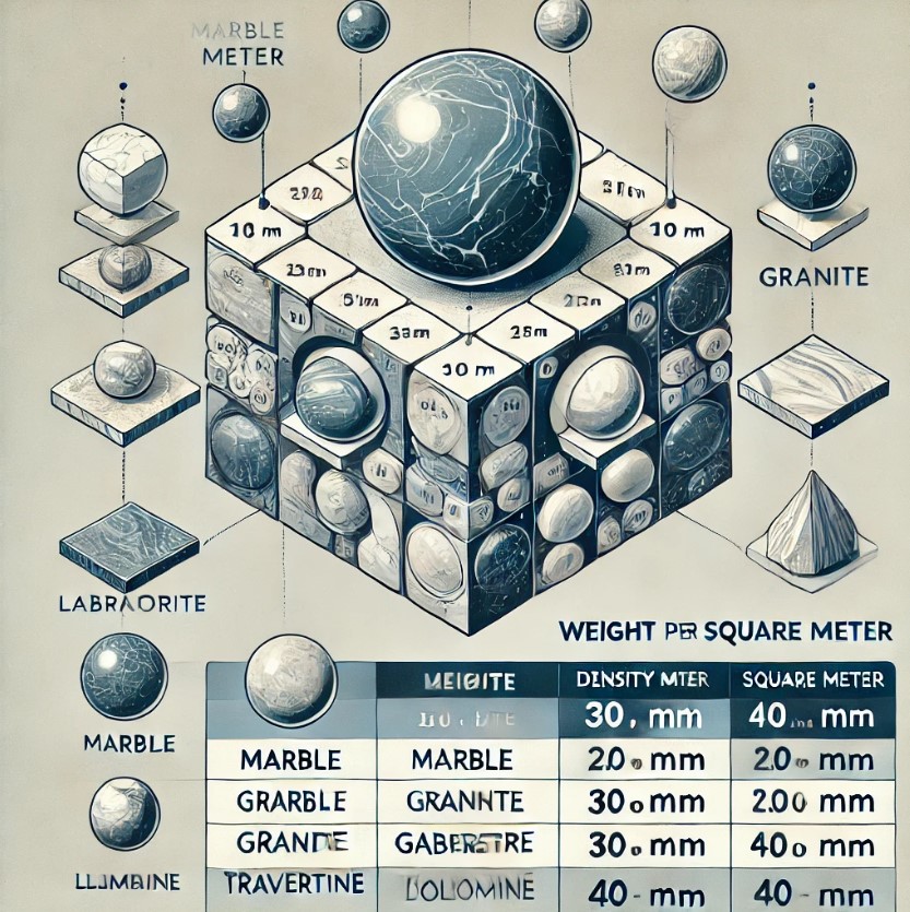 Как рассчитать вес мрамора, гранита и других натуральных камней